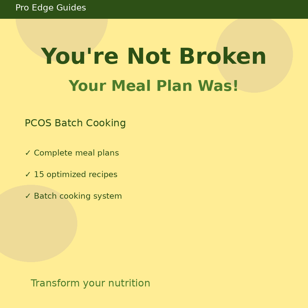 PCOS Meal Prep Masterclass: 12-Week Done-For-You Meal Plans & Templates